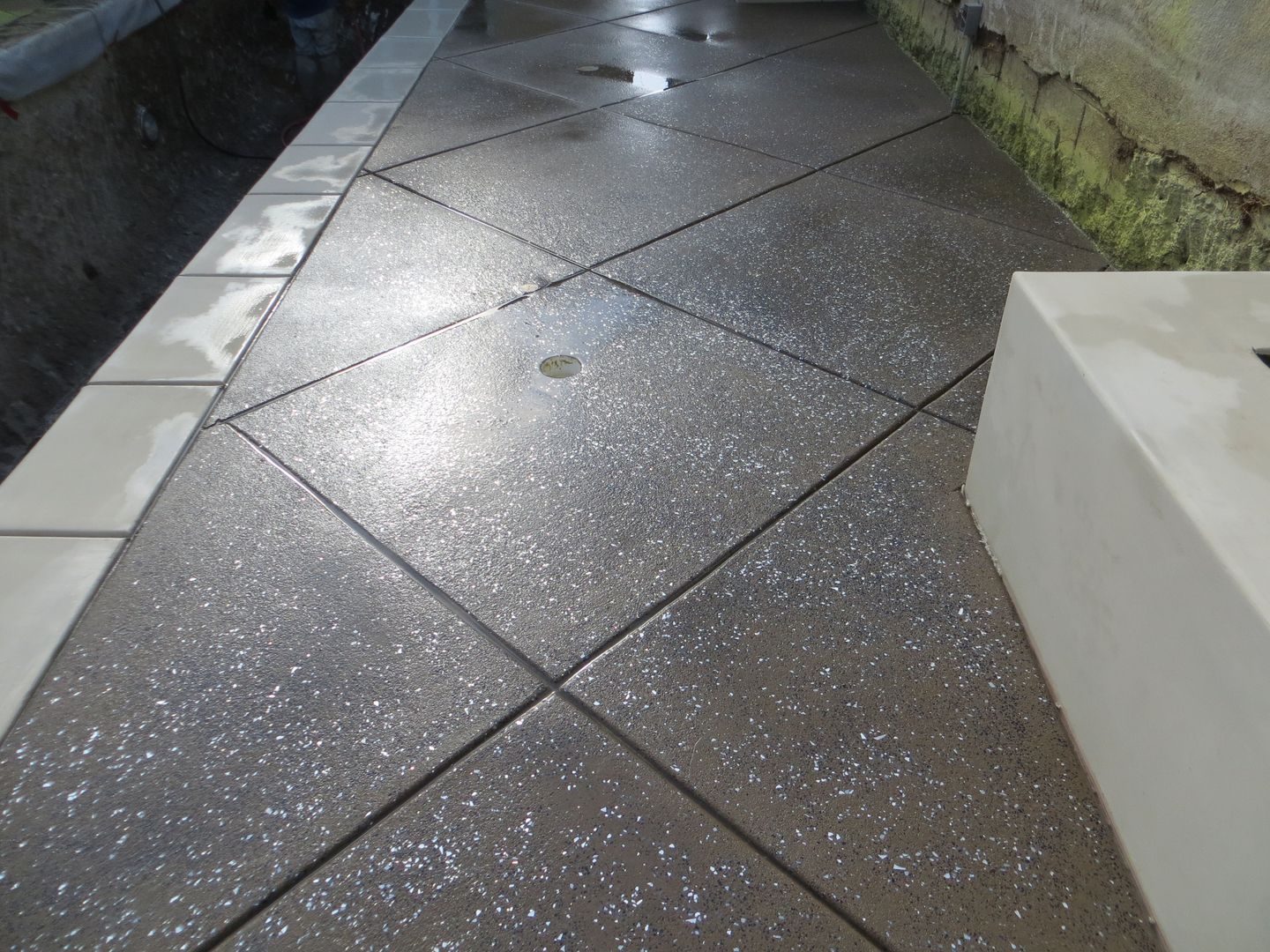A Grey Color Diamond SHaped Pathway