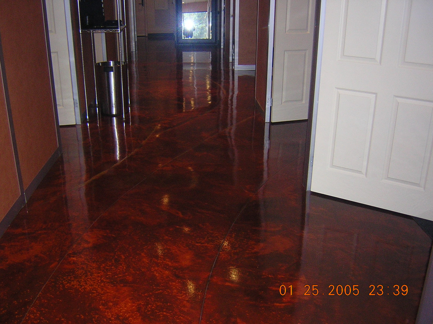 A Brown and Black Color Pattern Floor