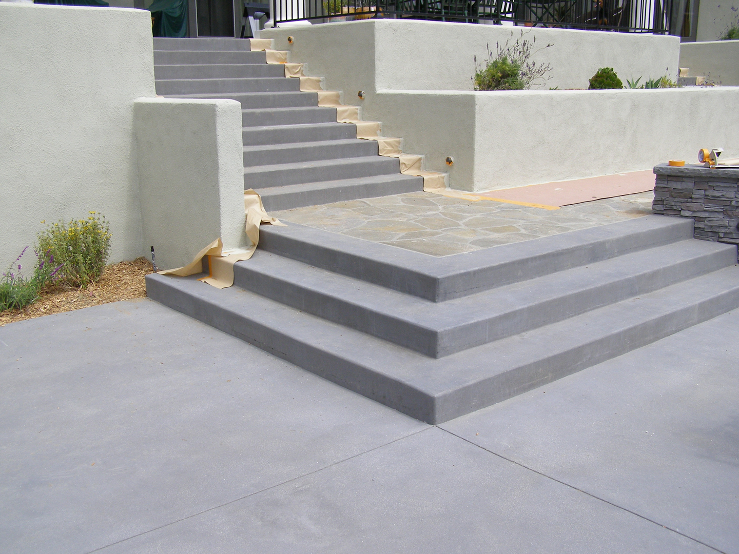 A Grey Color Newly Build Staircase