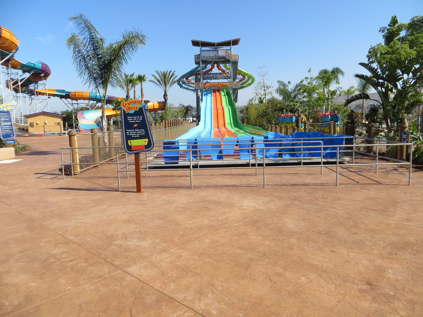 A Water Slide in an Amusement Park