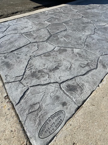 Close view of the concrete tiles