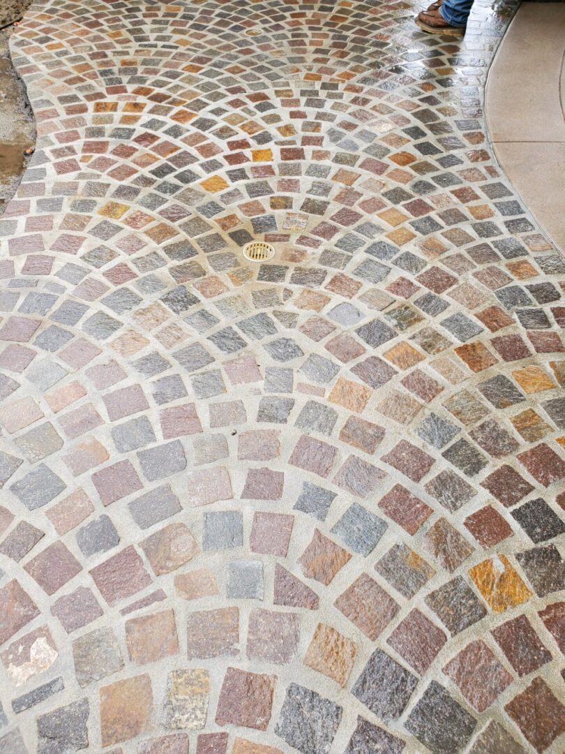 Close view of tiles made of Natural Stones